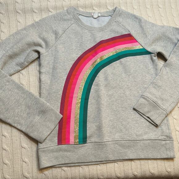 Crewcuts Gray Rainbow Sweatshirt sz 12 - Picture 4 of 5